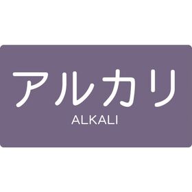 ＴＲＵＳＣＯ　配管用ステッカー　アルカリ　横　大　５枚入