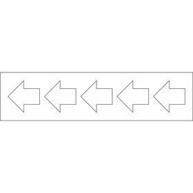 ＴＲＵＳＣＯ　配管用ステッカー　方向表示　カッティング矢印　３６Ｘ３６　白　５枚