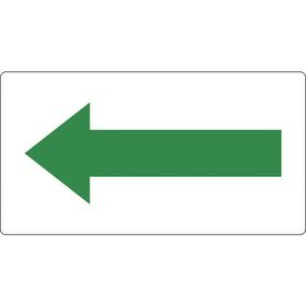 ＴＲＵＳＣＯ　配管用ステッカー　方向表示　緑　大　５枚入