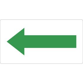 ＴＲＵＳＣＯ　配管用ステッカー　方向表示　緑　小　５枚入