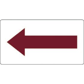 ＴＲＵＳＣＯ　配管用ステッカー　方向表示　暗い赤　蒸気用　小　５枚入