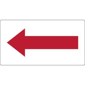 ＴＲＵＳＣＯ　配管用ステッカー　方向表示　赤　大　５枚入