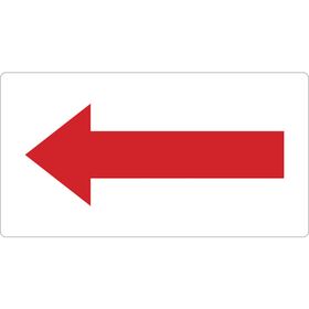 ＴＲＵＳＣＯ　配管用ステッカー　方向表示　赤　中　５枚入