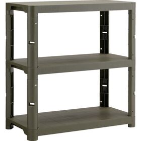 ＴＲＵＳＣＯ　プラ棚　高さ９４３－３段タイプ　コーナーキャップ４個付　つや消しОＤ