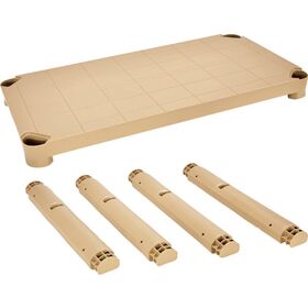 ＴＲＵＳＣＯ　プラ棚用　棚板セット　棚板間隔高さ５１５ｍｍ用脚４本付　ライトサンド