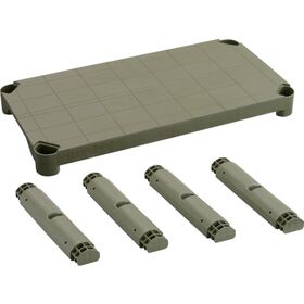 ＴＲＵＳＣＯ　プラ棚用　棚板セット　棚板間隔高さ３７２ｍｍ用脚４本付　つや消しОＤ