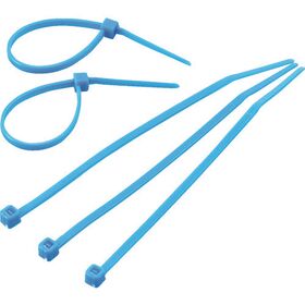 ＴＲＵＳＣＯ　カラーケーブルタイ　青　幅２．５×１００ｍｍ最大結束Φ２２標準型