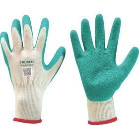ＴＲＵＳＣＯ　【売切廃番】　ゴム背抜き手袋　グリーン　１双入り　１０ゲージ　Ｓ