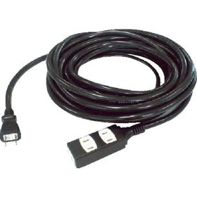 ＴＲＵＳＣＯ　ソフトタイププラグ　３個口タップ型　１０ｍ　ブラック