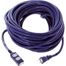 ＴＲＵＳＣＯ　ソフトタイププラグ　３個口タップ型　２０ｍ　バイオレット