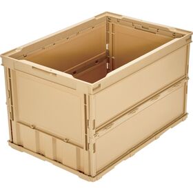 ＴＲＵＳＣＯ　オリコン　薄型折りたたみコンテナ　５０Ｌ　ＬＳ色