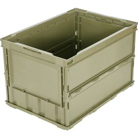 ＴＲＵＳＣＯ　オリコン　薄型折りたたみコンテナ　５０Ｌ　ＯＤ色