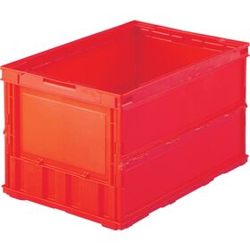 ＴＲＵＳＣＯ　オリコン　薄型折りたたみコンテナ　５０Ｌ　レッド　赤