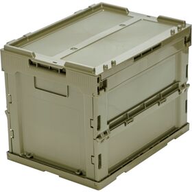 ＴＲＵＳＣＯ　オリコン　α折りたたみコンテナ　フタ付　２０Ｌ　ＯＤ色