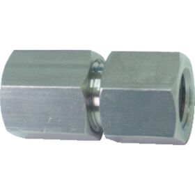 ＹＡＭＡＴＯ　メスＸメス（袋ナットタイプ）継手　ＳＵＳ製　Ｍ１６×１．５（左）×Ｒｃ１／４　ＴＳ１６４