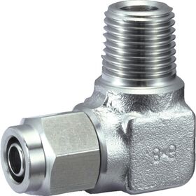 ＴＲＵＳＣＯ　ＳＵＳメイルエルボ　適用チューブ径８Ｘ６　ねじＲ３／８