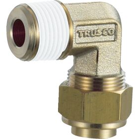 ＴＲＵＳＣＯ　配管継手　クイックシール継手　インサートレスエルボ　Φ８　呼びＲ１／８