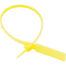 ＴＲＵＳＣＯ　セキュリティータイ長さ２３８ｍｍ　表示可能タイプ　黄　１００本入