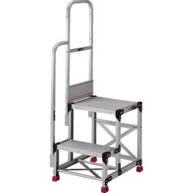 ＴＲＵＳＣＯ　踏台　２段本体　階段片手すり