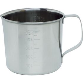 ＴＲＵＳＣＯ　ステンレスビーカー　注ぎ口付　０．５Ｌ　９２Ｘ９０