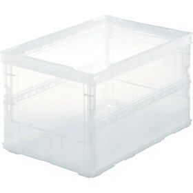 ＴＲＵＳＣＯ　オリコン　薄型折りたたみコンテナ　スケルコン　５０Ｌ　透明　透明