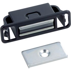 ＴＲＵＳＣＯ　マグネットキャッチワンタッチ　ＰＯＭ製　Ｌ４０ｍｍ　黒