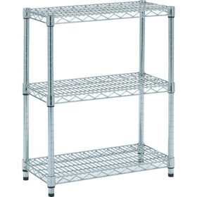 ＴＲＵＳＣＯ　ステンレス製メッシュラック　Ｈ７４５ＸＷ９０５ＸＤ６０９　３段