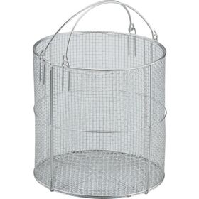 ＴＲＵＳＣＯ　ステンレス洗浄カゴ　丸型　有効内寸２４２Ｘ２４２Ｘ２４６