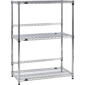 ＴＲＵＳＣＯ　ステンレス製メッシュラック　Ｗ９０５ＸＤ４５７ＸＨ９２３　３段　　バックバー付