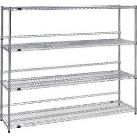 ＴＲＵＳＣＯ　ステンレス製メッシュラック　Ｗ１８２４ＸＤ４５７ＸＨ１５３３　４段　　バックバー付