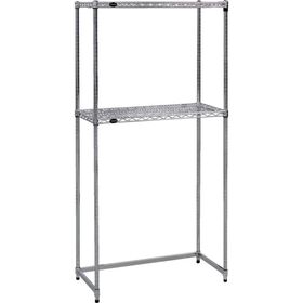 ＴＲＵＳＣＯ　　ステンレス製メッシュラック下段開放型　Ｗ１８２４ＸＤ４５７ＸＨ１５３３　棚板２枚